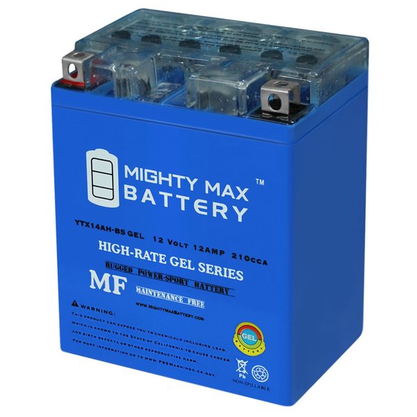 Mighty Max Battery YTX14AH-BS GEL 12V Battery Replaces Polaris 570 ACE, ACE SP 2020 MAX3941434